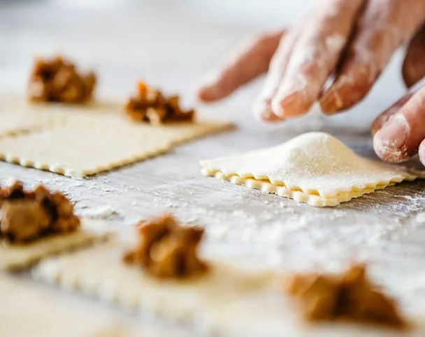 Ravioli filled with ricotta and spinach
